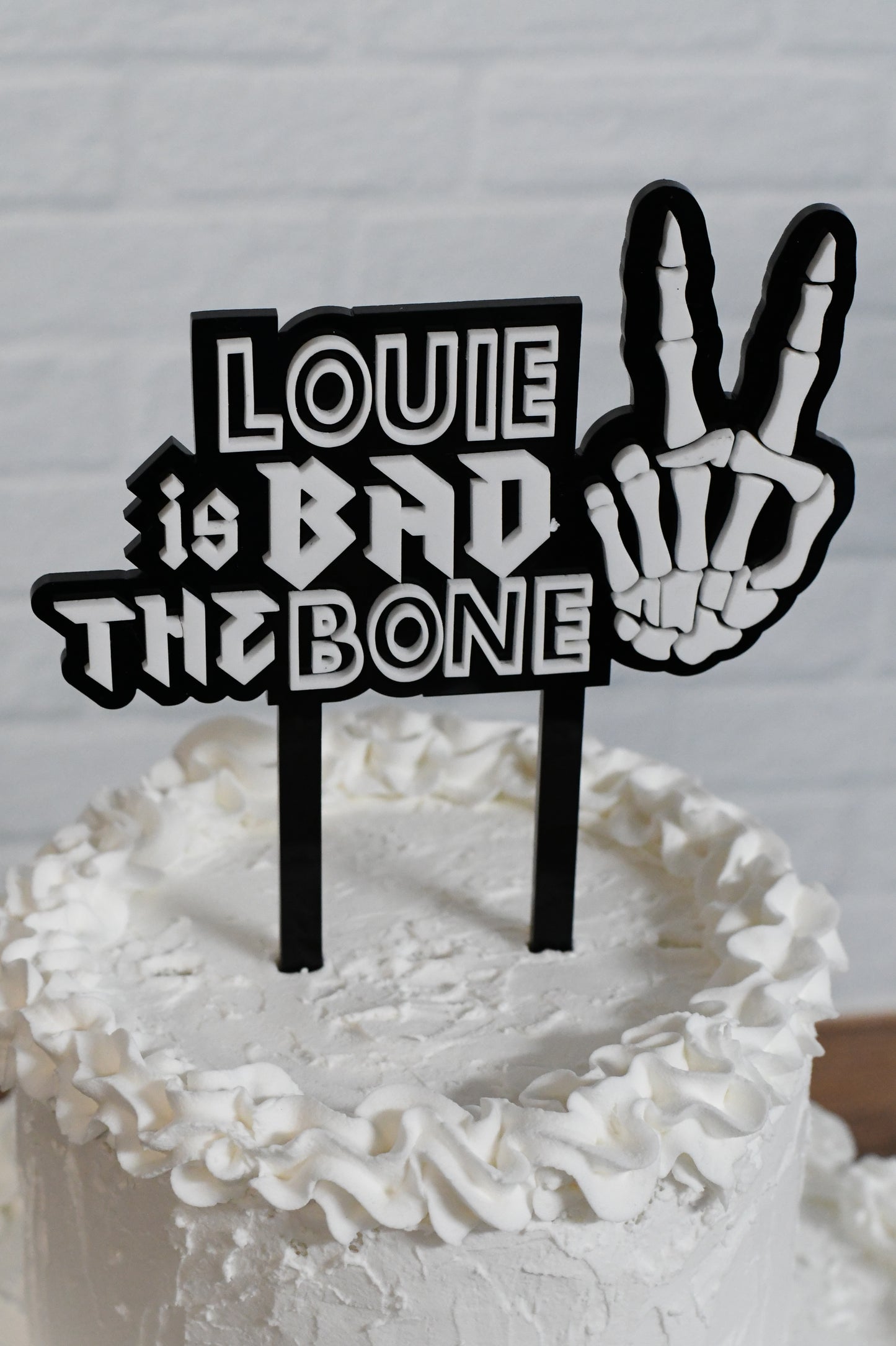 Bad 2 the Bone Cake Topper