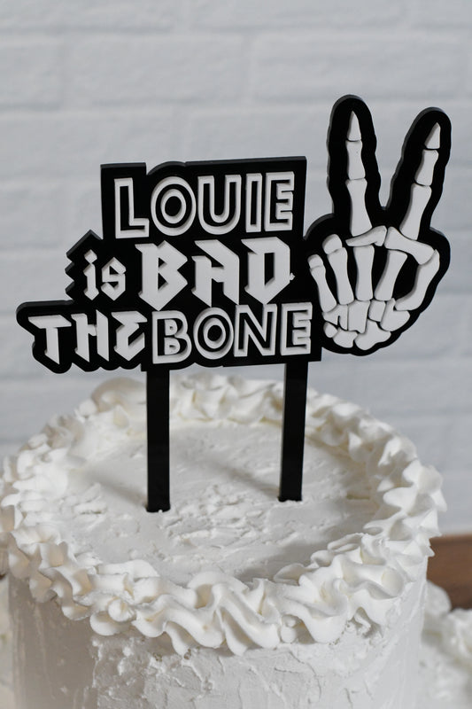 Bad 2 the Bone Cake Topper