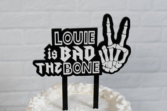 Bad 2 the Bone Cake Topper