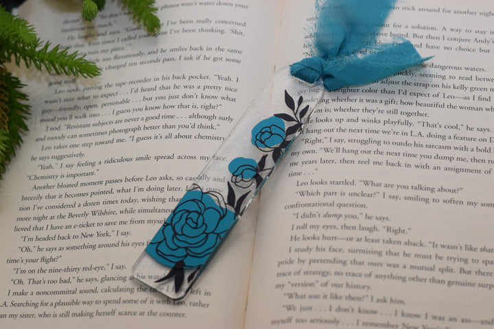 Floral Acrylic Bookmark